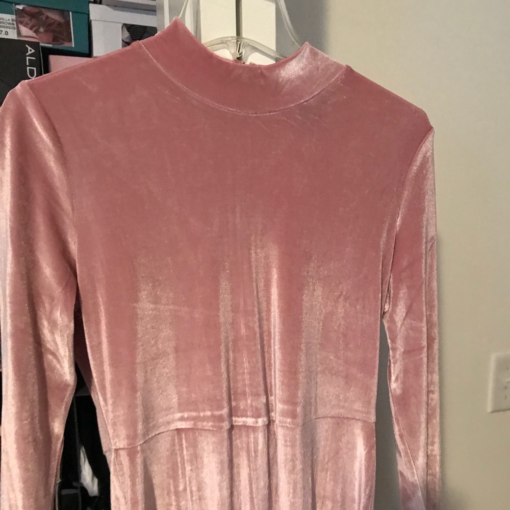 Winter Rose Pink Long Sleeve Dress